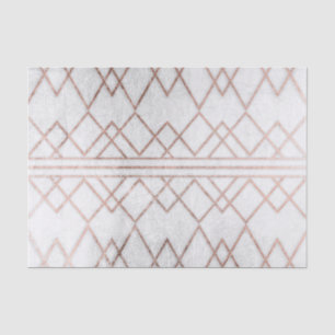 Chic-modernes Imitat-Rosen-Goldgeometrische Seidenpapier