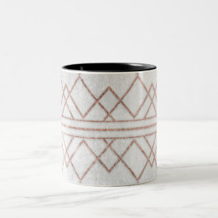 Chic-modernes Imitat-Rosen-Goldgeometrische Zweifarbige Tasse