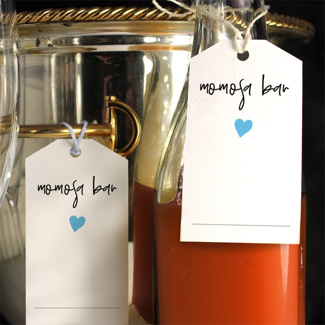 Chic Momosa Flasche Neck Tag Blue Herz Geschenkanhänger (Von Creator hochgeladen)