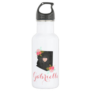 Chic Monogram Arizona Staat Moveable Heart City Edelstahlflasche