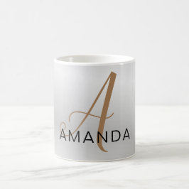 Chic monogram beruflich schlicht ADD YOUR NAME Kaffeetasse
