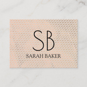 Chic Monogram Cross Hatch Visitenkarte