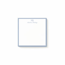 Chic Monogram Decorative Typografie | Dusty Blue