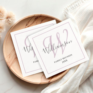 Chic Monogram Family Wiedersehen-Partys Serviette