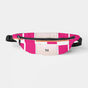 Chic Monogram Feminine Stripmuster Bauchtasche