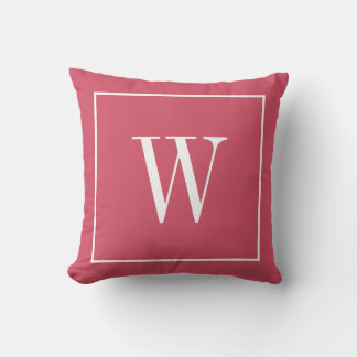Chic Monogram Inital Stilvoll aktualisiert Pink & Kissen