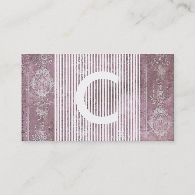 Chic Monogram Loyalität Briefmarke Treuekarte (Vorderseite)