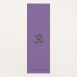 Chic Monogram Om Symbol Lila Yogmata Yogamatte