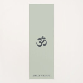 Chic Monogram Om Symbol Pastel Green Yoga Mat Yogamatte