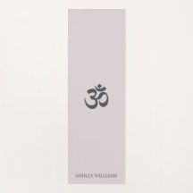 Chic Monogram Om Symbol Pastell Lila Yoga Mat