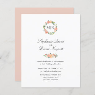 Chic Monogram Pink Orange Green Garlandl Wedding