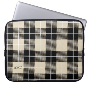 Chic Monogram Thompson Camel Kariertes Muster Laptopschutzhülle