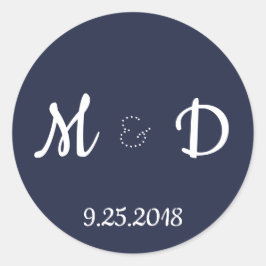 Chic Monogram Wedding Stickers