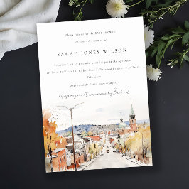 Chic Montpelier City Scape Vermont Babydusche Einladung