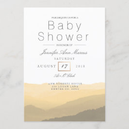 Chic Mountain Watercolor | Pastel Baby Dusche Einladung