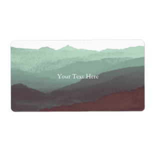 Chic Mountian Watercolor Blau und Violet Benut
