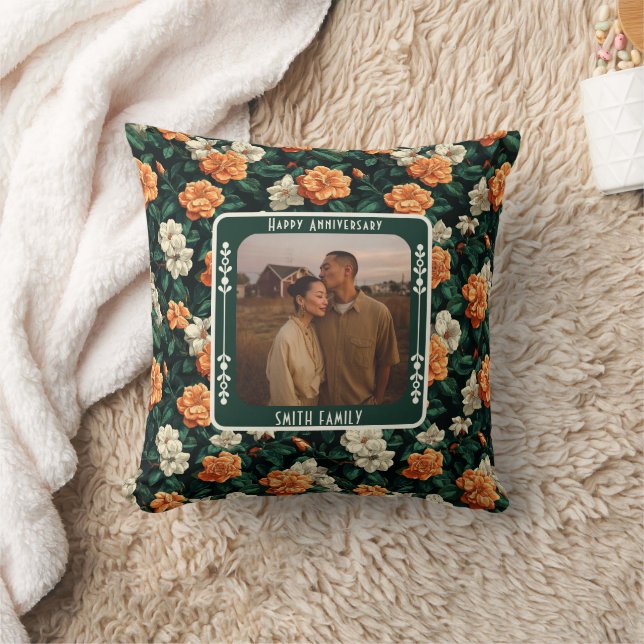 Chic Mr And Mrs Golden Anniversary  Throw Pillow  Kissen (Decke)