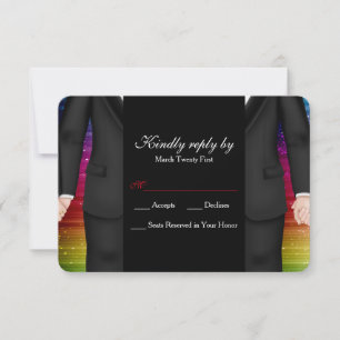 Chic Mr. und Herr Tuxedo Couple RSVP Card Einladung