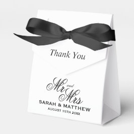 Chic Mr. und Mrs. Black Krawatte Gala Hochzeitsfei Geschenkschachtel