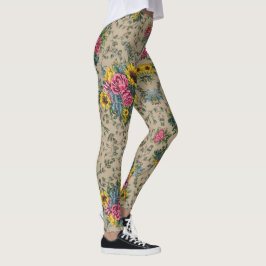 Chic Multicolor Blumenmuster Leggings