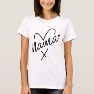 Chic Mumma Black & White Minimalistisch Mütter Day T-Shirt