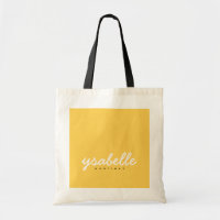 Chic Mustard Yellow Einfache, feine Schreibschrift