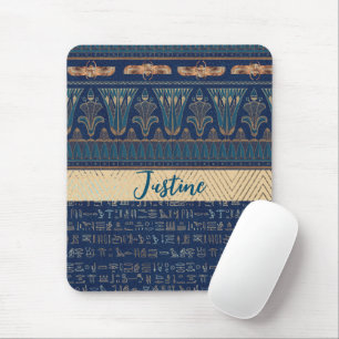 Chic Mysteritian Lotus Scarab Hieroglyphen Mousepad