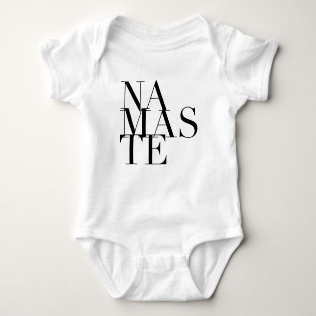 Chic Namaste Yoga Inspiriert Bodysuit Baby Strampler (Vorderseite)