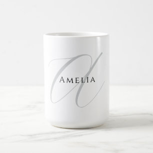 Chic Name Monogram Initial Letter Calligrafy Kaffeetasse