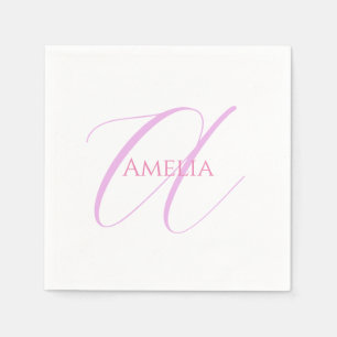 Chic Name Monogram Initial Letter Calligrafy Serviette