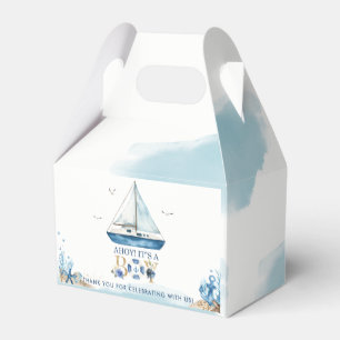 Chic Nautical Boat Ahoy Es ist ein Boy Baby Dusche Geschenkschachtel