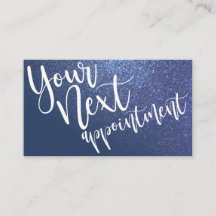 Chic Navy Blue Glitzer Gradient Typografie