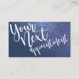 Chic Navy Blue Glitzer Gradient Typografie Terminkarte