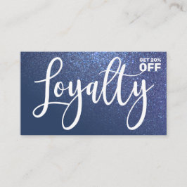 Chic Navy Blue Glitzer Gradient Typografie Treuekarte