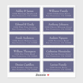 Chic Navy Blue Wedding Guest Address Labels