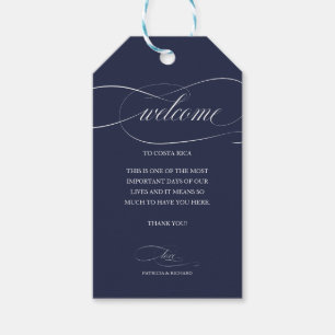 Chic Navy Blue Wedding Herzlichen Dank Geschenkanhänger