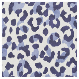 Chic navy-blue-white cheetah print pattern stoff