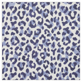 Chic navy-blue-white cheetah print pattern stoff
