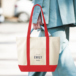 Chic Navy Red Beauty / Fashion Markenwerbung Tragetasche