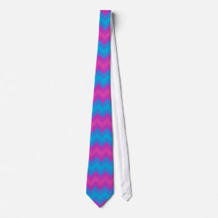 Chic Necktie: Magenta, Lila und blaue Chevrons Krawatte