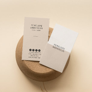 Chic Neutral Cream Minimalistisch Modern Boho Tren Visitenkarte