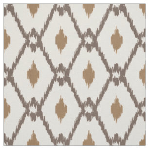 Chic neutrales, braunes, beiges Rautenmuster Stoff