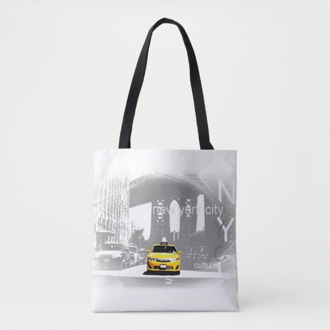 Chic New York City Nyc Brooklyn Bridge Yellow Taxi (Vorderseite)