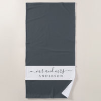Chic Newlywed Mrs Black and White Mit Monogramm