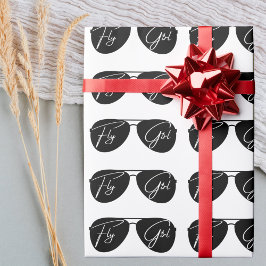 Chic Niedlich "Fly Girl",Aviator-Sonnenbrille,Mini Geschenkpapier