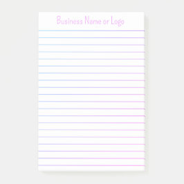 Chic Niedlich Name Business Message Pink Lila Line Post-it Klebezettel