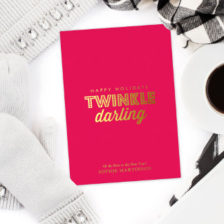 Chic Non-Foto Twinkle Darling Folien Feiertagskarte