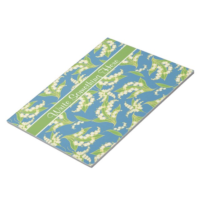 Chic Notepad oder Jotter: Lilies of the Valley, Bl Notizblock (angewinkelt)