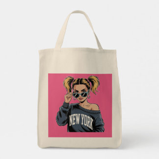 Chic NYC Girl Tote Bag Tragetasche