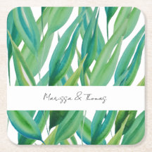 Chic Ocean Green Blue Watercolor Art